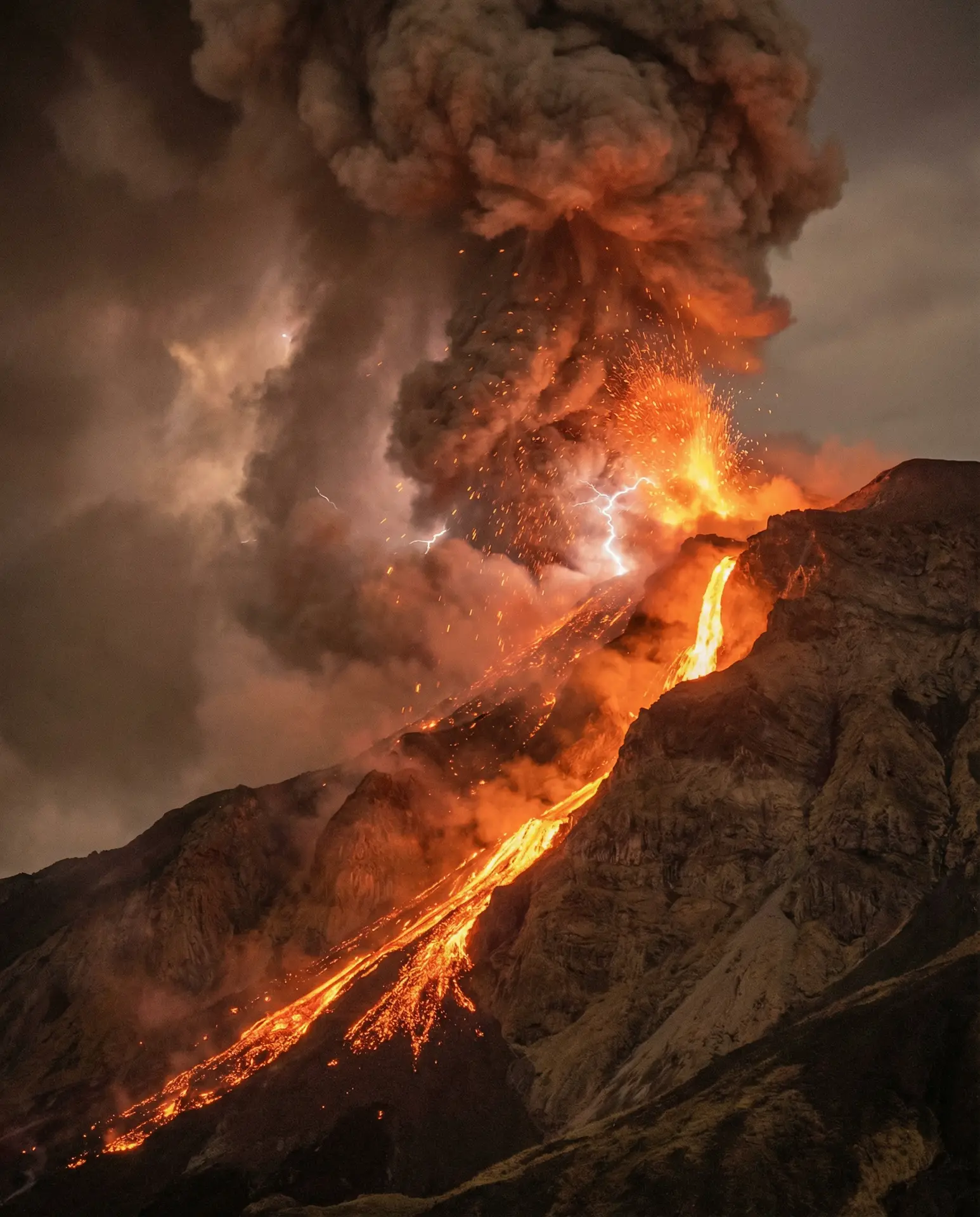 火山喷发壮观场景 - 小蓝视频 自然奇观